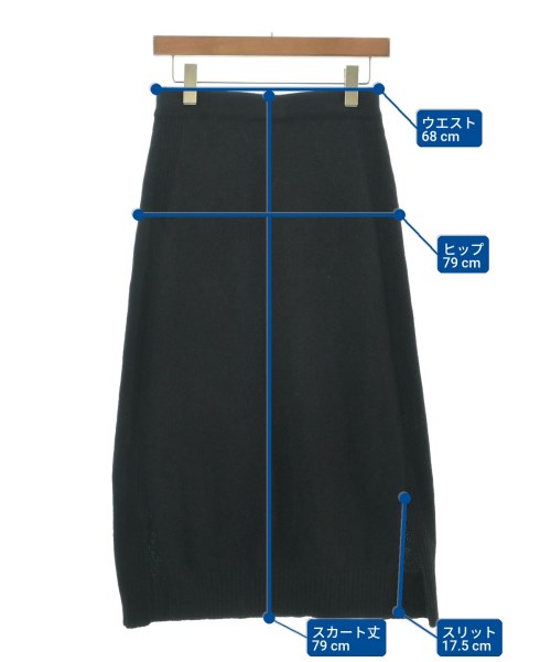 MONCLER（モンクレール）ロング・マキシ丈スカート 黒 サイズ:XS レディース/2200610042515