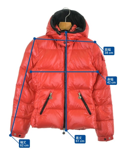 MONCLER（モンクレール）ダウンジャケット/ダウンベスト 赤 サイズ:00(XXS位) レディース/2200609991015