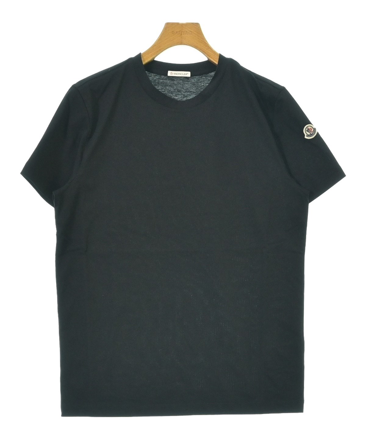 MONCLER 黒 Tシャツ ポケット付き モンクレール MONCLER メンズトップス 胸ポケット&ワッペン付きT