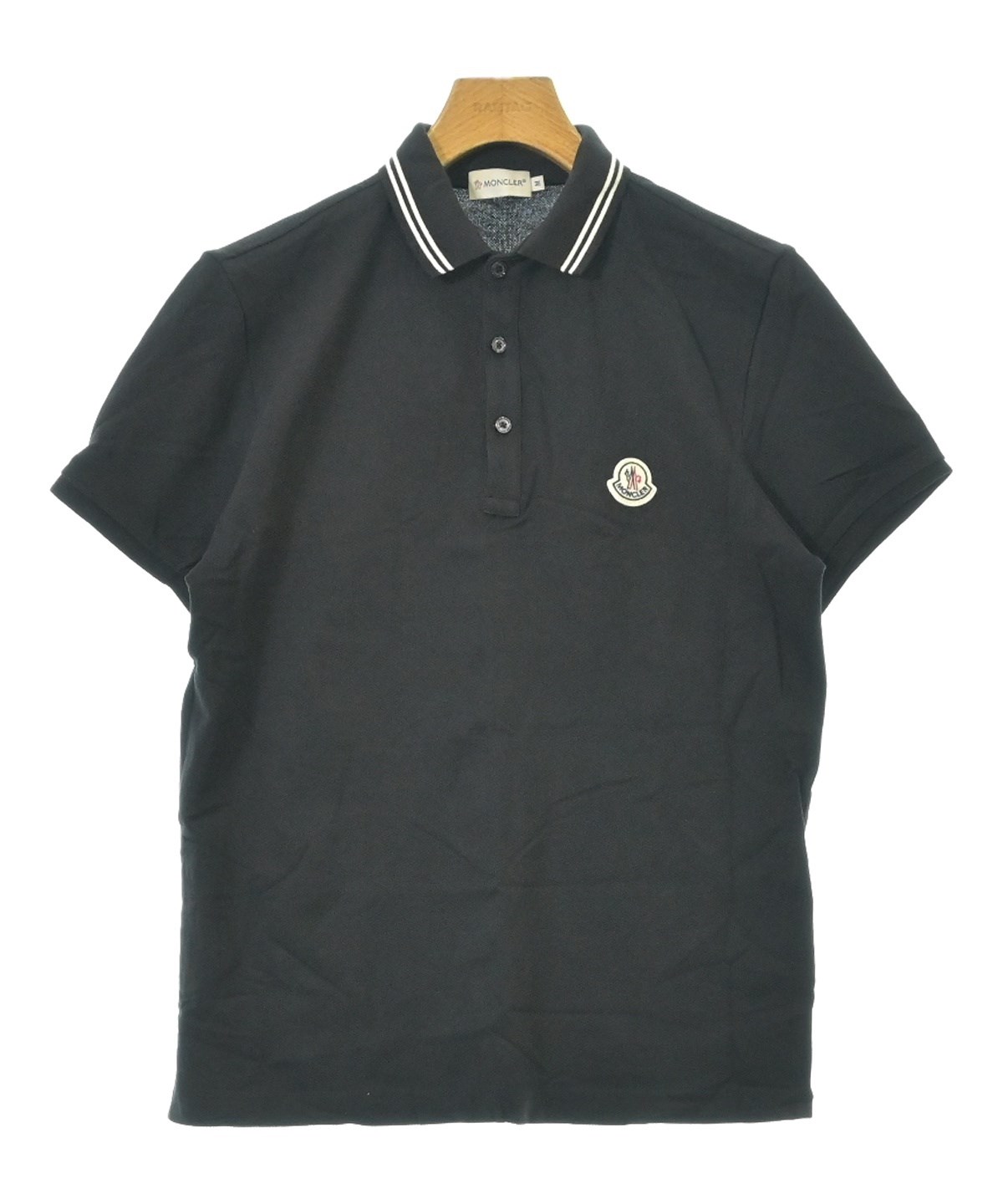 MONCLER ポロシャツ　黒　正規品タグあり MONCLER（モンクレール）ポロシャツ 黒 サイズ:M メンズ/2200606924597