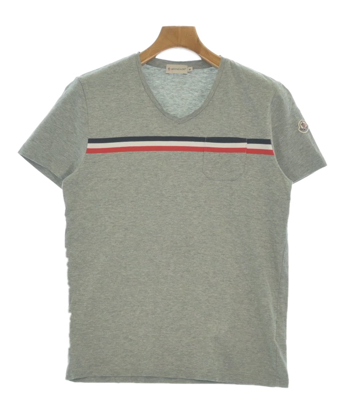 MONCLER（モンクレール）Tシャツ・カットソー グレー サイズ:M メンズ