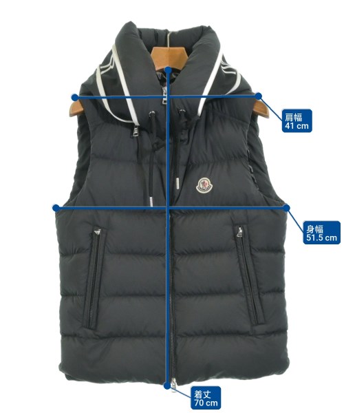 MONCLER（モンクレール）ダウンジャケット/ダウンベスト 黒 サイズ:1(S位) メンズ/2200680280046