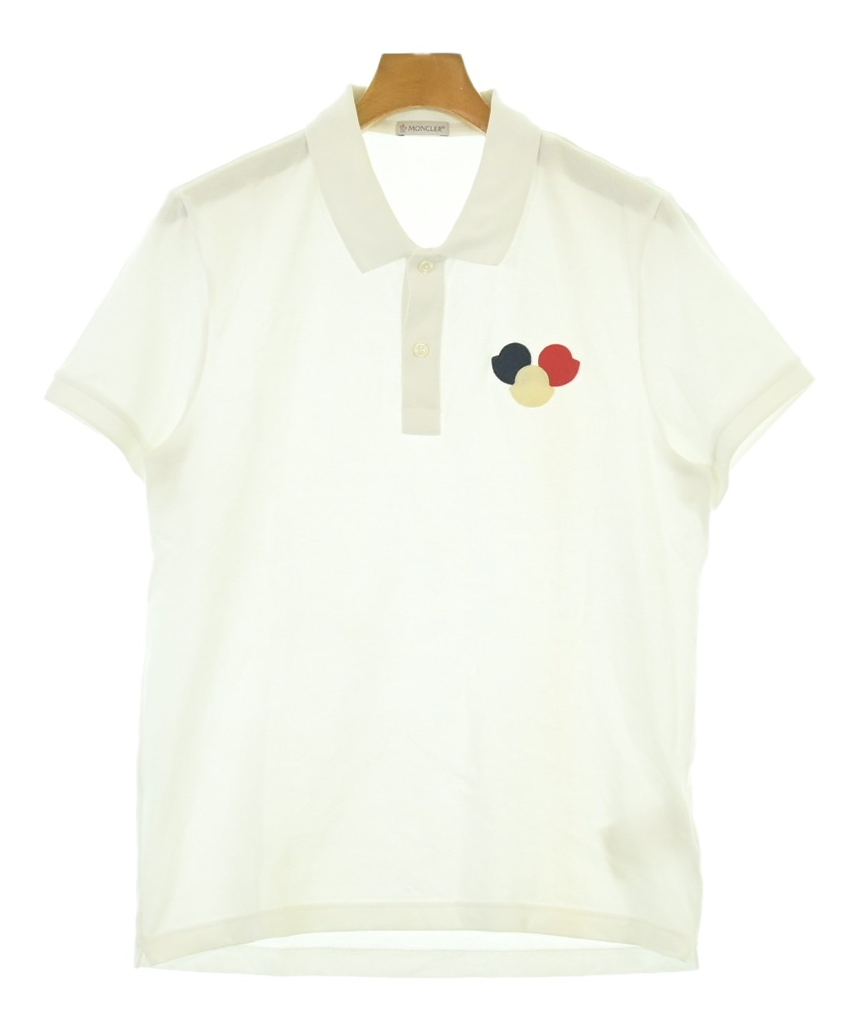 MONCLER 白ポロシャツ Mサイズ MONCLER（モンクレール）ポロシャツ 白 サイズ:M メンズ/2200680410054