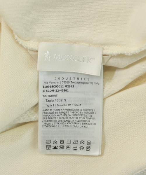 MONCLER（モンクレール）Tシャツ・カットソー 白 サイズ:S メンズ/2200699203012
