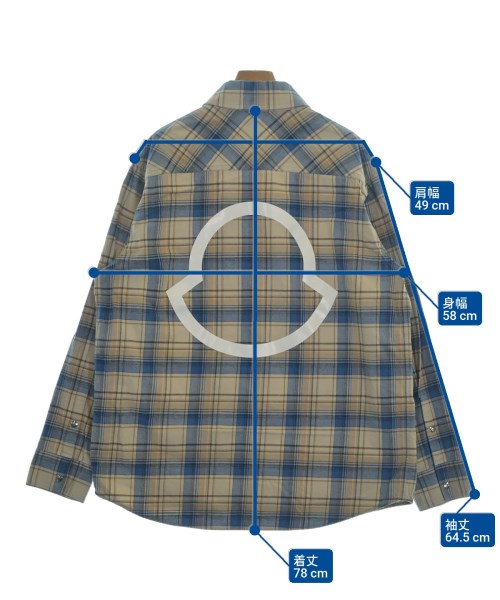 MONCLER（モンクレール）カジュアルシャツ ベージュ サイズ:M メンズ/2200654129012