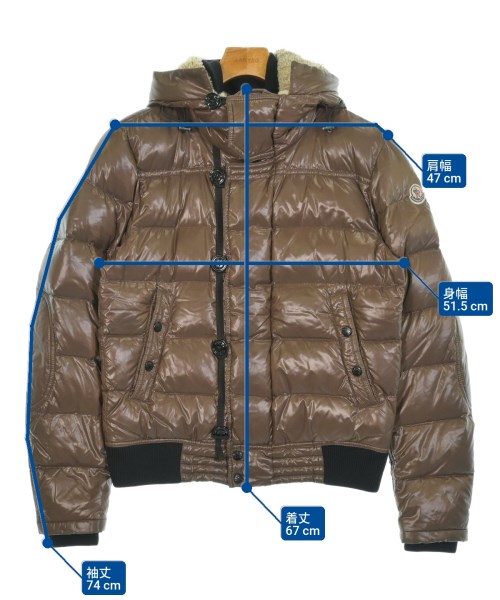 MONCLER（モンクレール）ダウンジャケット/ダウンベスト 茶 サイズ:2(M位) メンズ/2200652102024