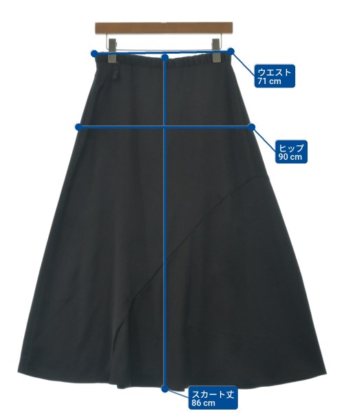 MONCLER（モンクレール）ロング・マキシ丈スカート 黒 サイズ:42(L位) レディース/2200646645506