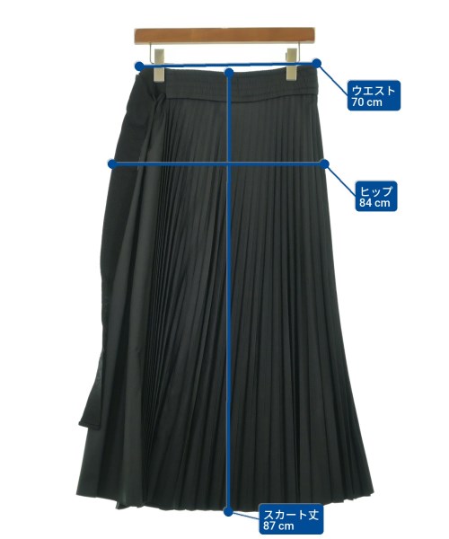 MONCLER（モンクレール）ロング・マキシ丈スカート 黒 サイズ:42(L位) レディース/2200646645513