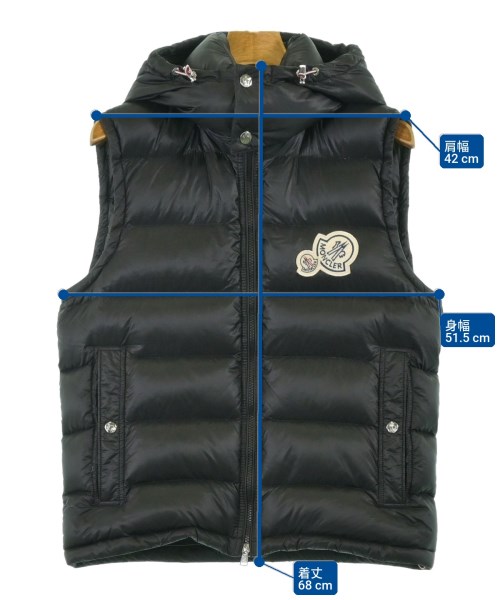 MONCLER（モンクレール）ダウンジャケット/ダウンベスト 黒 サイズ:2(M位) メンズ/2200714869018