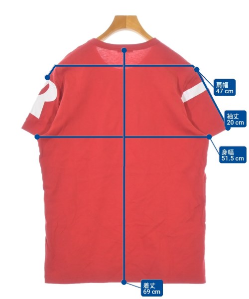 MONCLER（モンクレール）Tシャツ・カットソー 赤 サイズ:L メンズ/2200717425020