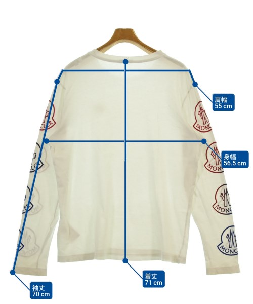 MONCLER（モンクレール）Tシャツ・カットソー 白 サイズ:M メンズ/2200644424011