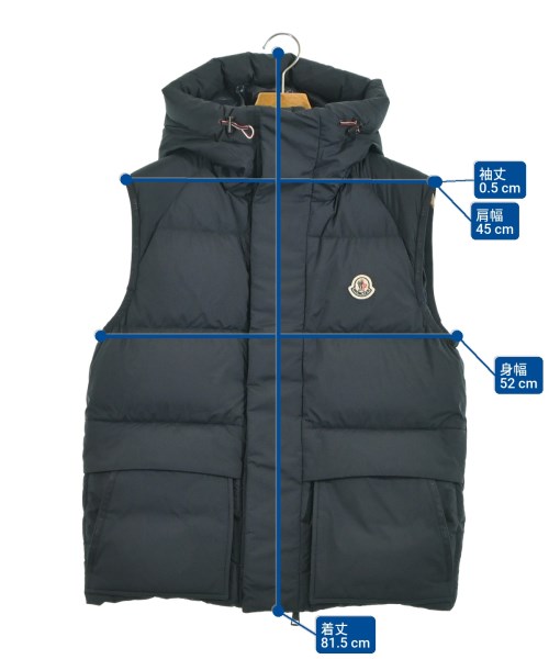 MONCLER（モンクレール）ダウンジャケット/ダウンベスト 紺 サイズ:2(M位) メンズ/2200649166015