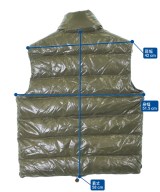 MONCLER（モンクレール）ダウンジャケット/ダウンベスト カーキ サイズ:1(S位) メンズ/2200652060027