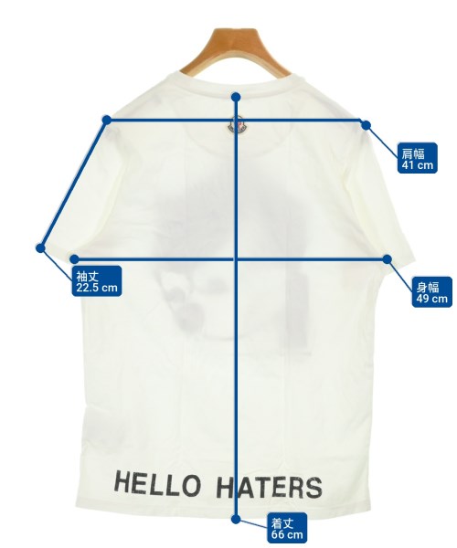 MONCLER（モンクレール）Tシャツ・カットソー 白 サイズ:S メンズ/2200708821084