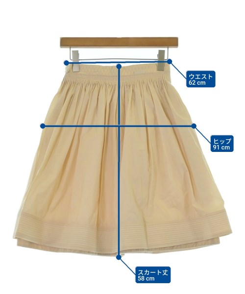 MONCLER（モンクレール）ひざ丈スカート ベージュ サイズ:38(S位) レディース/2200662625353