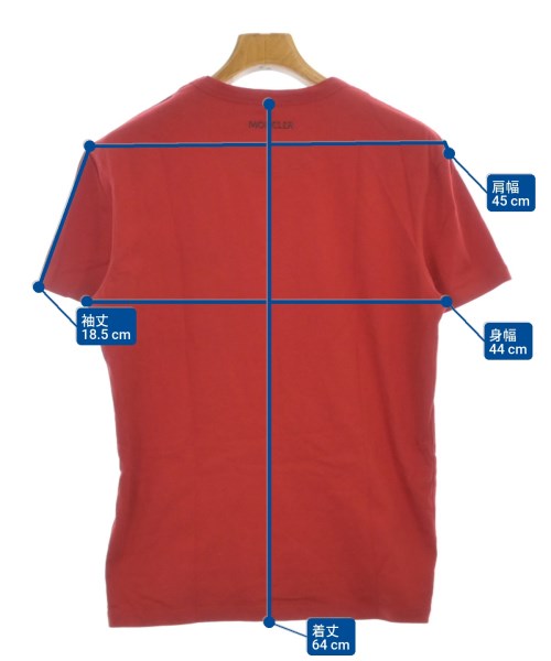 MONCLER（モンクレール）Tシャツ・カットソー 赤 サイズ:S メンズ/2200672182051