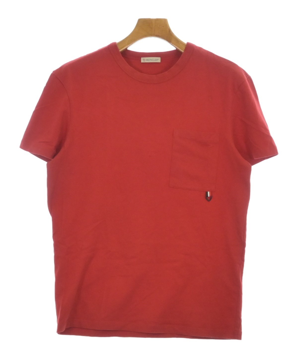 MONCLER レッド Tシャツ　Sサイズ MONCLER（モンクレール）Tシャツ・カットソー 赤 サイズ:S メンズ