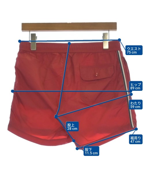 MONCLER（モンクレール）ショートパンツ 赤 サイズ:S メンズ/2200672182075