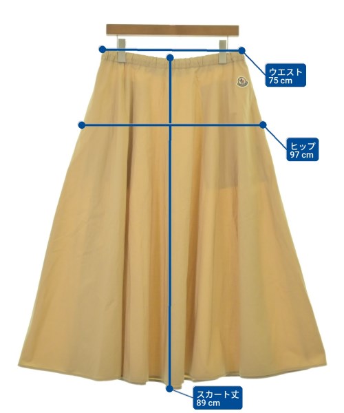MONCLER（モンクレール）ロング・マキシ丈スカート ベージュ サイズ:38(S位) レディース/2200718429027