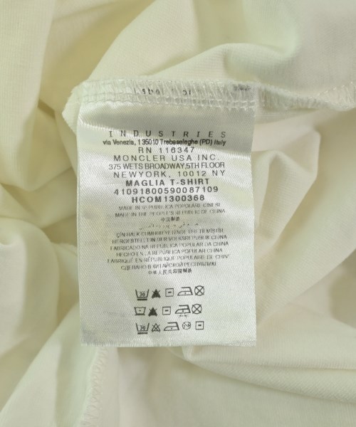 MONCLER（モンクレール）Tシャツ・カットソー 白 サイズ:L メンズ/2200722033036