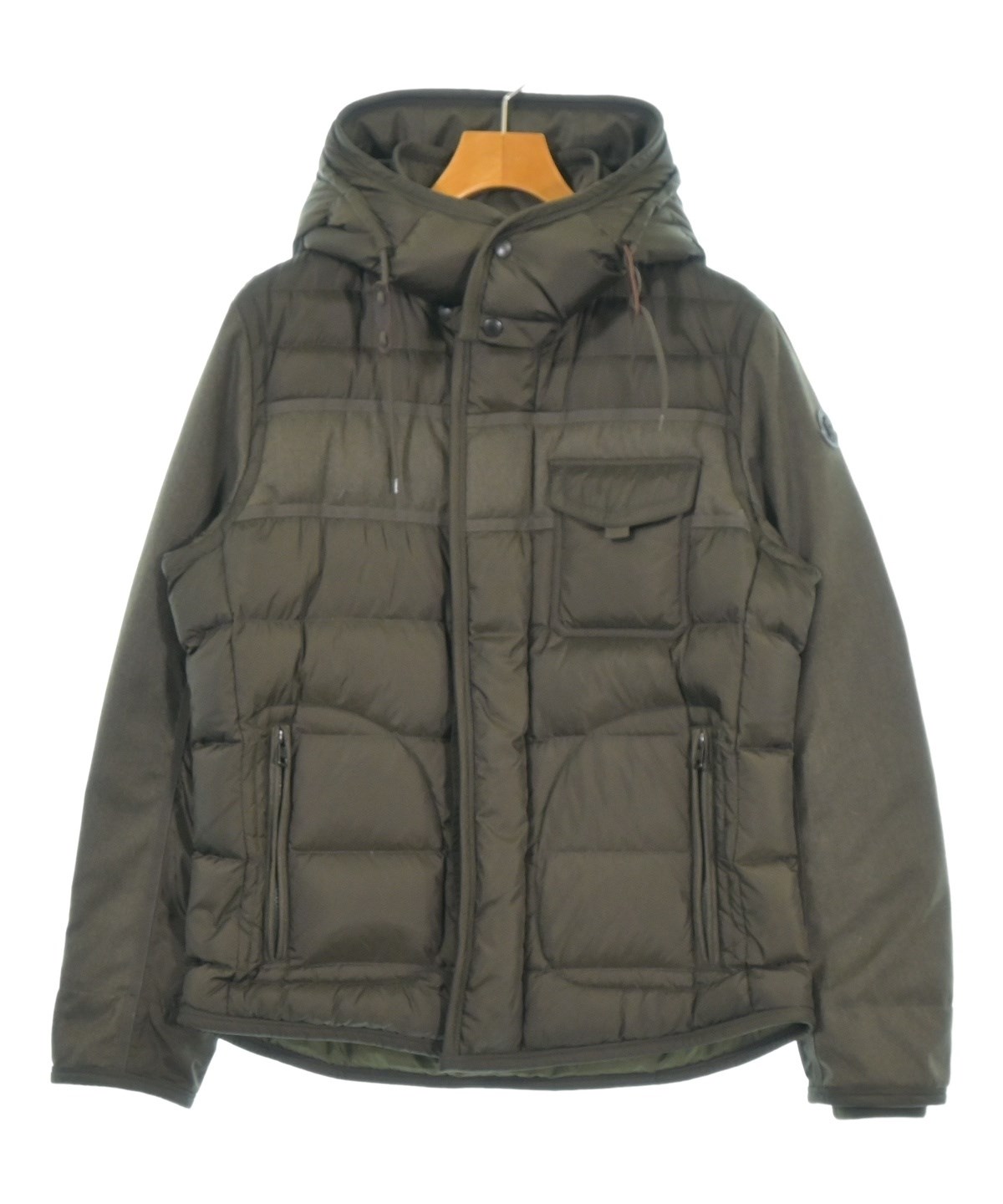 【先取りSALEモンクレール】ダウン×ニット コンビベスト size0 カーキ MONCLER（モンクレール）ダウンジャケット/ダウンベスト カーキ サイズ