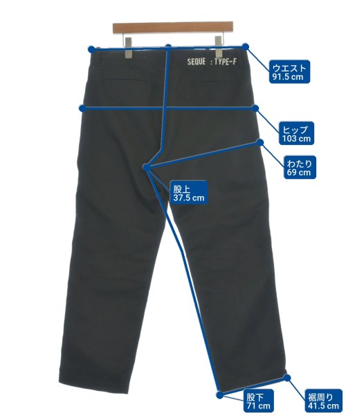 SEQUEL（シークエル）チノパン 黒 サイズ:XL メンズ/2200529449016