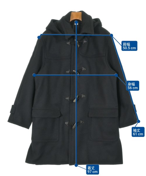 SEQUEL（シークエル）ダッフルコート 黒 サイズ:M メンズ/2200629674011