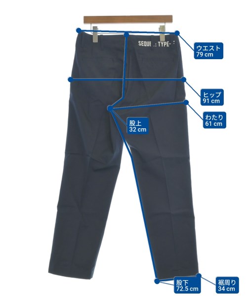 SEQUEL（シークエル）スラックス 紺 サイズ:M メンズ/2200675382014