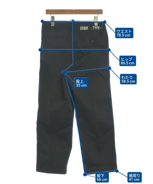 SEQUEL（シークエル）チノパン 黒 サイズ:M メンズ/2200675382045