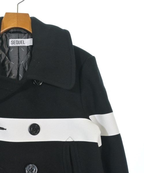 SEQUEL（シークエル）ピーコート 黒 サイズ:S メンズ/2200659785015