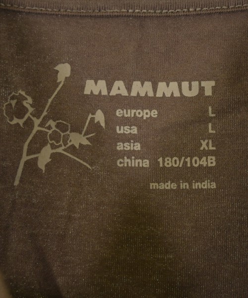 MAMMUT（マムート）Tシャツ・カットソー 茶 サイズ:XL メンズ/2200685120026