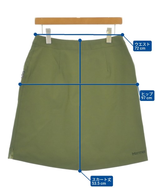 Marmot（マーモット）ひざ丈スカート カーキ サイズ:M レディース/2200546112276