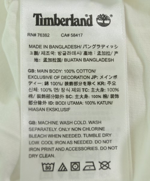 Timber Land（ティンバーランド）Tシャツ・カットソー 白 サイズ:M メンズ/2200711821064