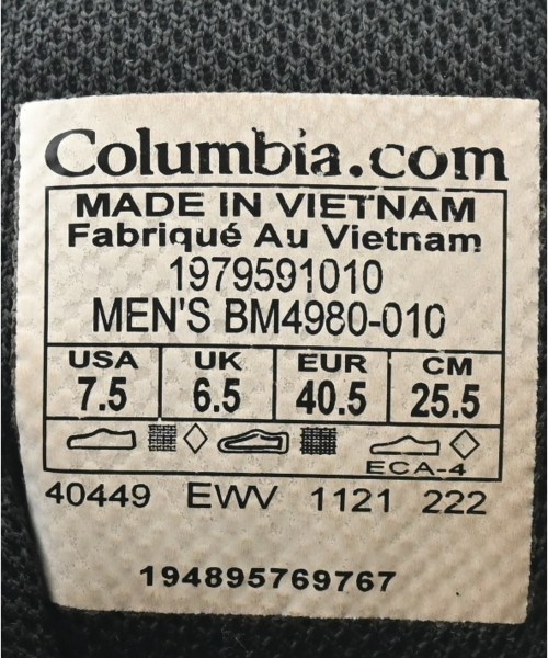 Columbia（コロンビア）ブーツ 黒 サイズ:25.5cm メンズ/2200654451717