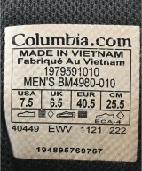 Columbia（コロンビア）ブーツ 黒 サイズ:25.5cm メンズ/2200654451717