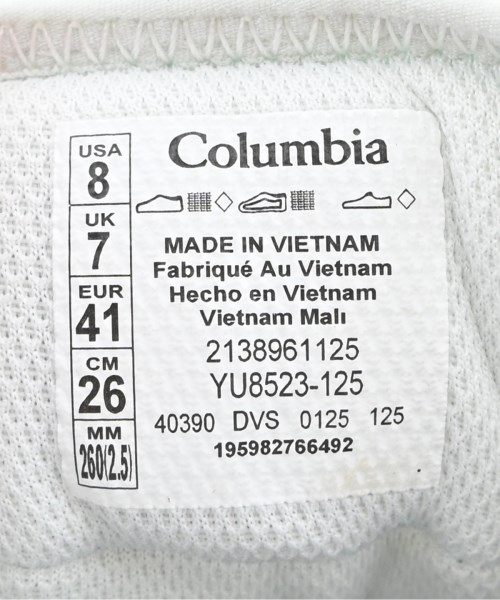 Columbia（コロンビア）スニーカー 白 サイズ:26cm メンズ/2200709470106