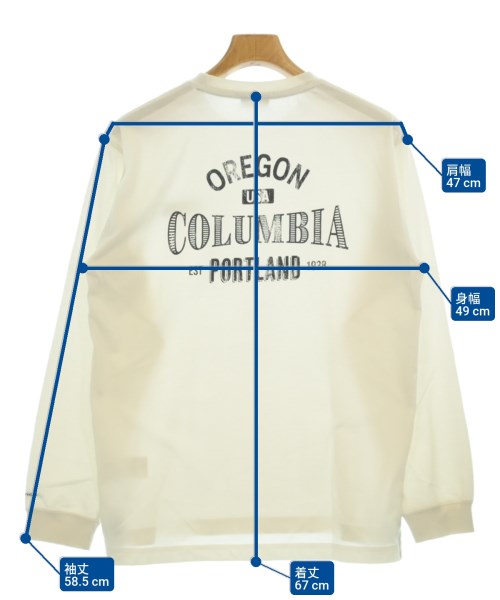 Columbia（コロンビア）Tシャツ・カットソー 白 サイズ:M メンズ/2200685426036