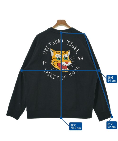 Onitsuka Tiger（オニツカタイガー）スウェット 黒 サイズ:XL メンズ/2200665380051