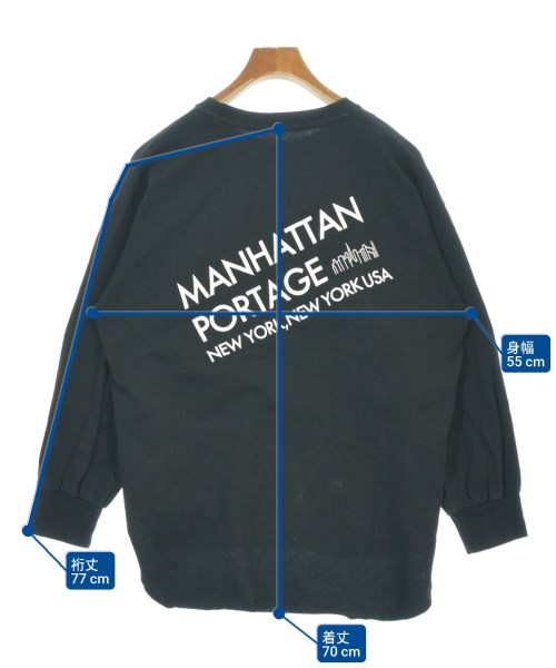 ManhattanPortage（マンハッタンポーテージ）Tシャツ・カットソー 黒 サイズ:F レディース/2200676079166