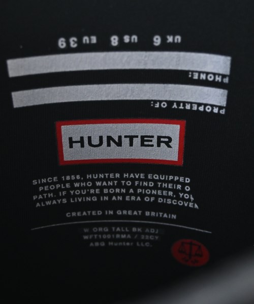 HUNTER（ハンター）レインシューズ 黒 サイズ:UK6(24.5cm位) レディース/2200707972046