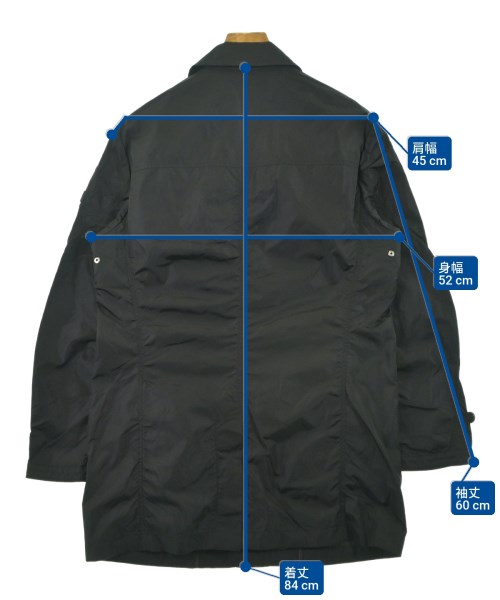 PEUTEREY（ピューテリー）ステンカラーコート 黒 サイズ:48(L位) メンズ/2200640021030