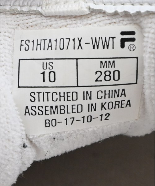 FILA（フィラ）スニーカー 白 サイズ:UK10(28.5cm位) メンズ/2200675267045