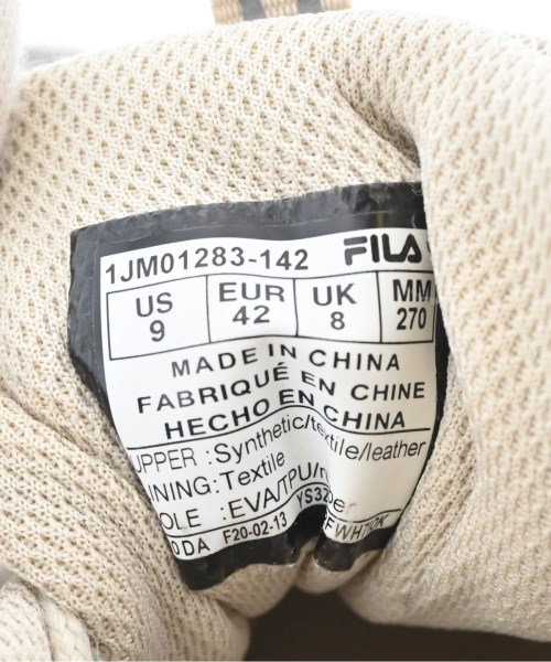 FILA（フィラ）スニーカー ベージュ サイズ:UK9(27.5cm位) メンズ/2200722008089