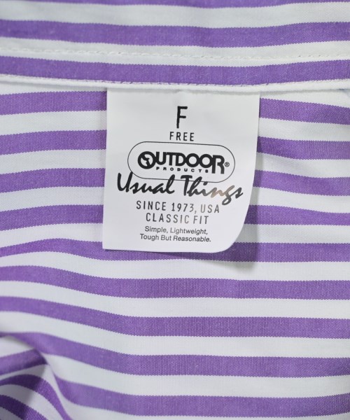 OUTDOOR products（アウトドアプロダクツ）シャツワンピース 紫 サイズ:F レディース/2200704500075