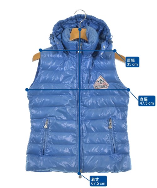 PYRENEX（ピレネックス）ダウンジャケット/ダウンベスト 青 サイズ:36(XS位) メンズ/2200631715016