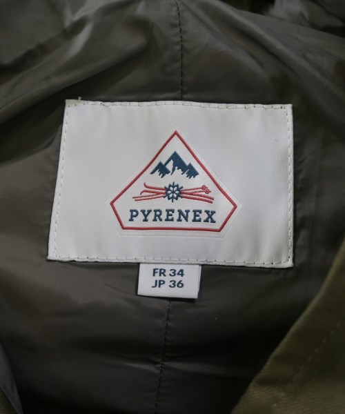PYRENEX（ピレネックス）ダウンコート カーキ サイズ:36(S位) レディース/2200631348023