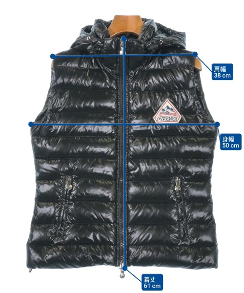 PYRENEX（ピレネックス）ダウンジャケット/ダウンベスト 黒 サイズ:36(S位) レディース/2200632198016