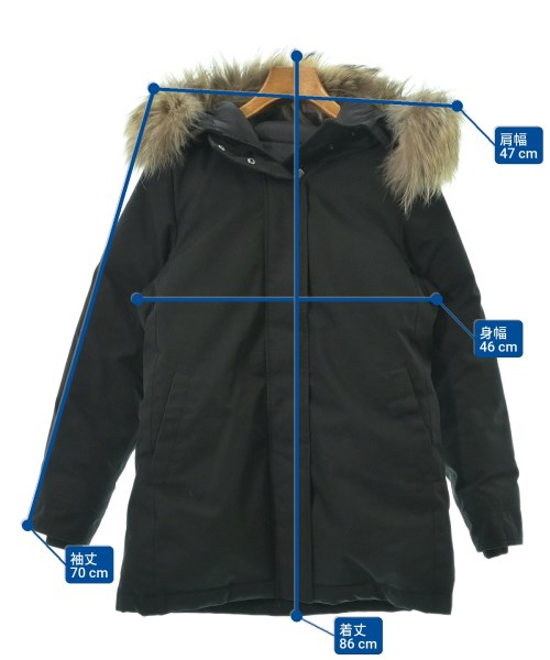 PYRENEX（ピレネックス）ダウンコート 黒 サイズ:38(S位) レディース/2200619451011