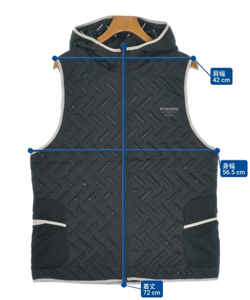 GYAKUSOU（ギャクソウ）ダウンジャケット/ダウンベスト 黒 サイズ:XXL メンズ/2200645562033