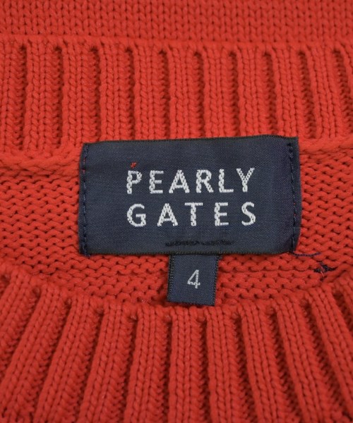 PEARLY GATES（パーリー　ゲイツ）ニット・セーター 赤 サイズ:4(XXL位) レディース/2200636455016